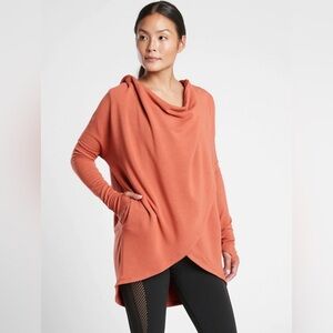 Athleta Purana Wrap Sweatshirt Etruscan Red Size Small